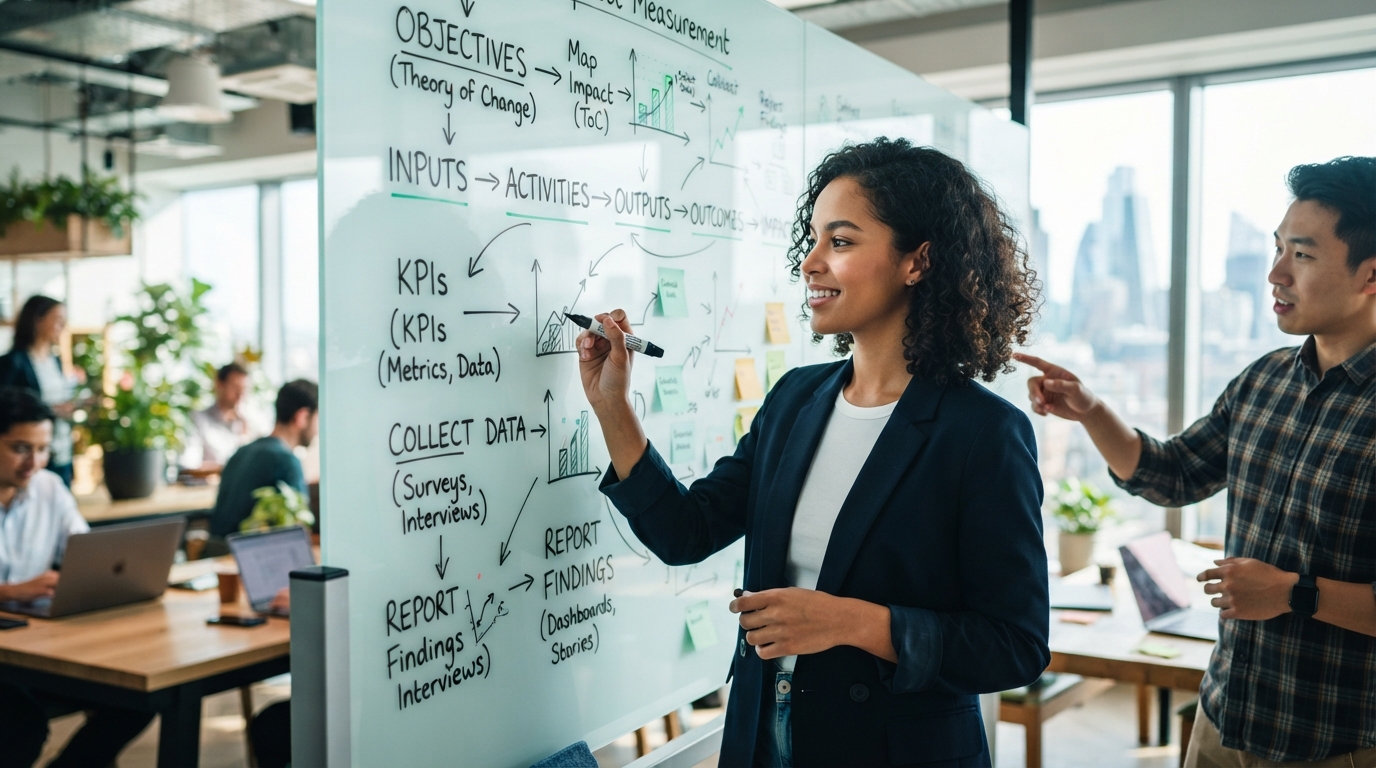 Editorial illustration for How to Build Your First Social Impact Measurement Framework: A Step-by-Step Guide for Social Entrepreneurs